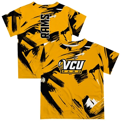 Toddler Vive La Fete Gold VCU Rams Paint Brush T-Shirt