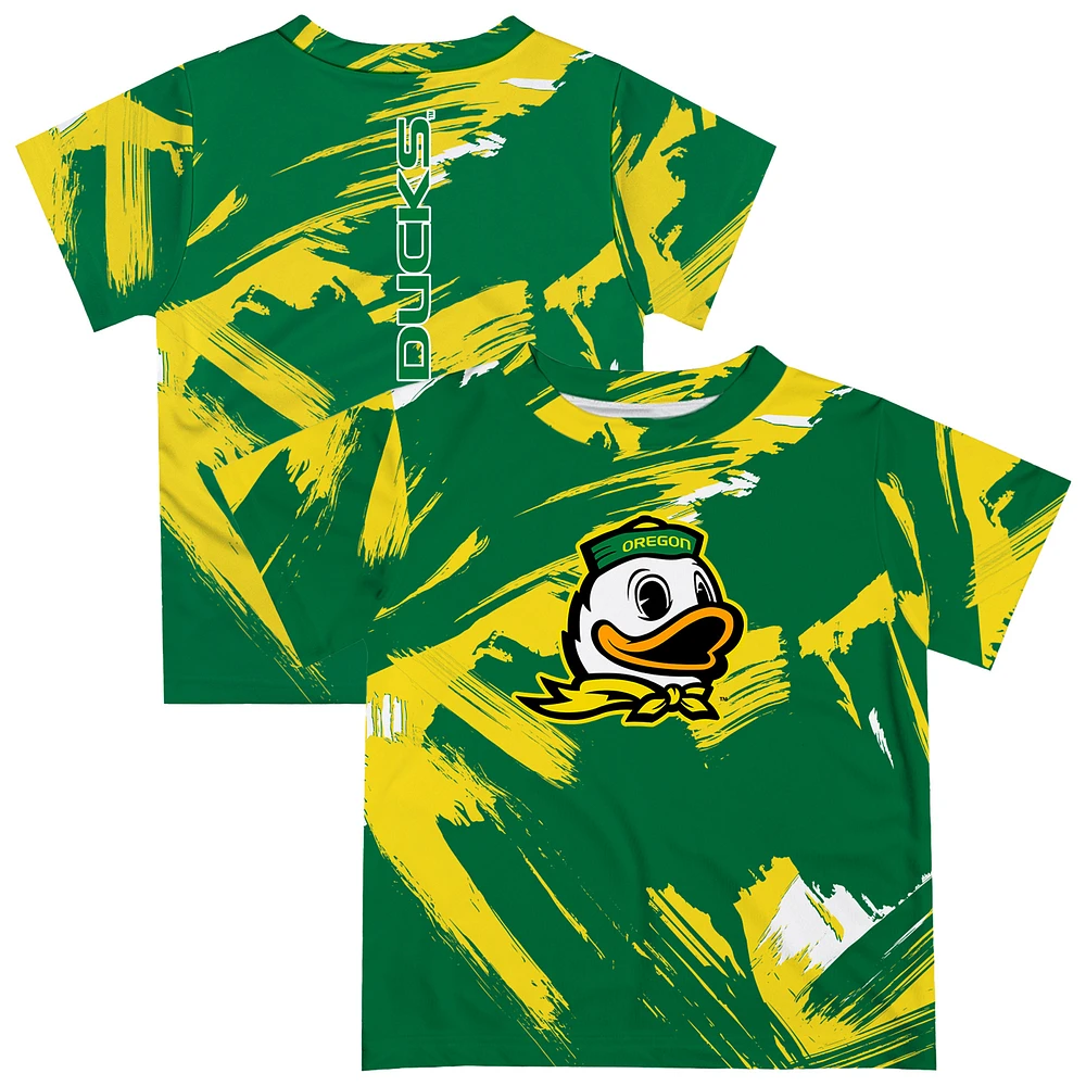 Toddler Vive La Fete Green Oregon Ducks Paint Brush T-Shirt