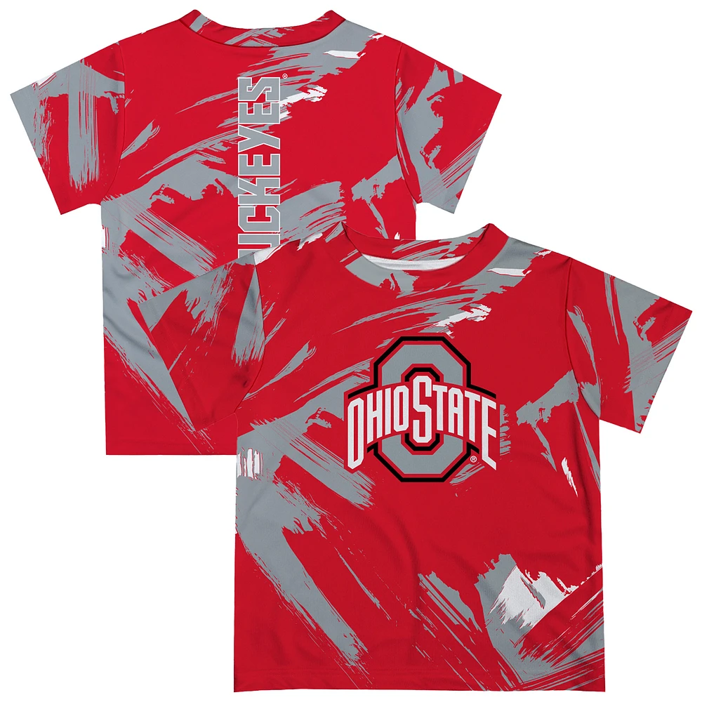 Toddler Vive La Fete Scarlet Ohio State Buckeyes Paint Brush T-Shirt