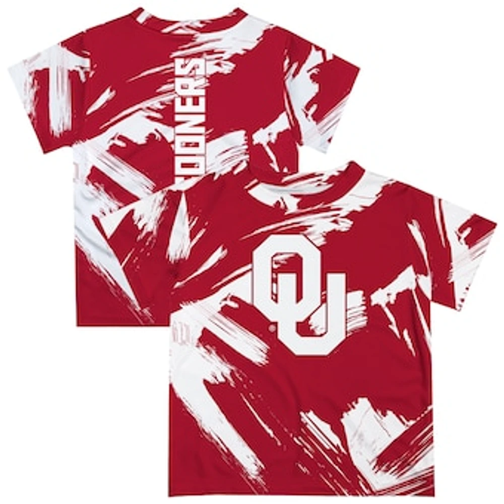 Toddler Vive La Fete Crimson Oklahoma Sooners Paint Brush T-Shirt