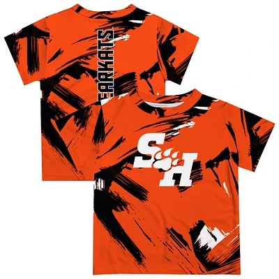 Toddler Vive La Fete  Orange Sam Houston State Bearkats Paint Brush T-Shirt