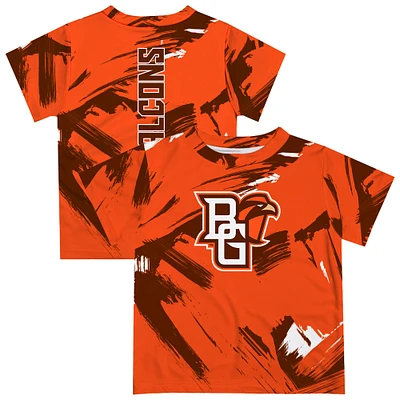 Youth Vive La Fete Orange Bowling Green St. Falcons Paint Brush T-Shirt