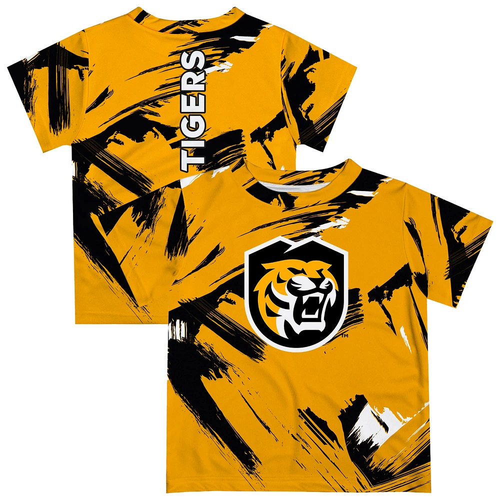 Youth Vive La Fete Gold Colorado College Tigers Paint Brush T-Shirt