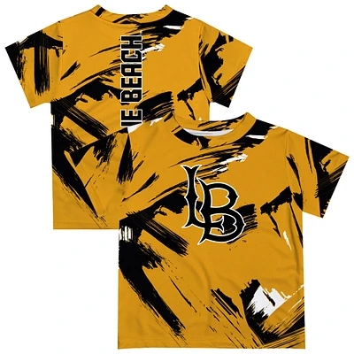 Youth Vive La Fete Gold Cal State Long Beach The Paint Brush T-Shirt