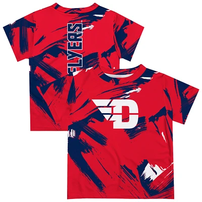 Youth Vive La Fete Red Dayton Flyers Paint Brush T-Shirt