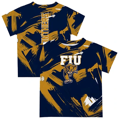 Youth Vive La Fete Blue FIU Panthers Paint Brush T-Shirt