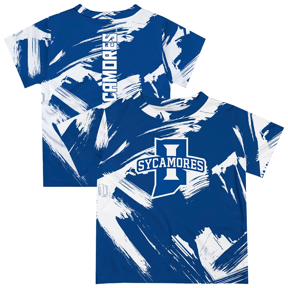 Youth Vive La Fete Royal Indiana State Sycamores Paint Brush T-Shirt