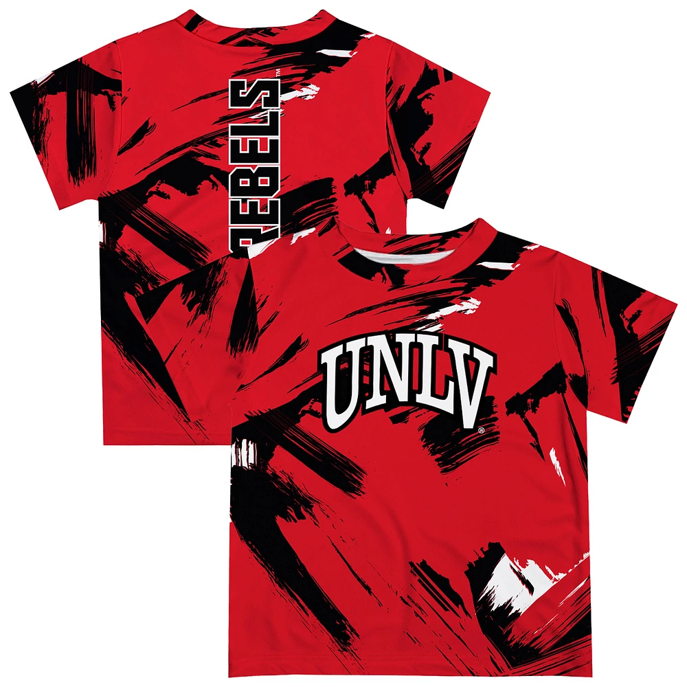 Youth Vive La Fete Scarlet UNLV Rebels Paint Brush T-Shirt