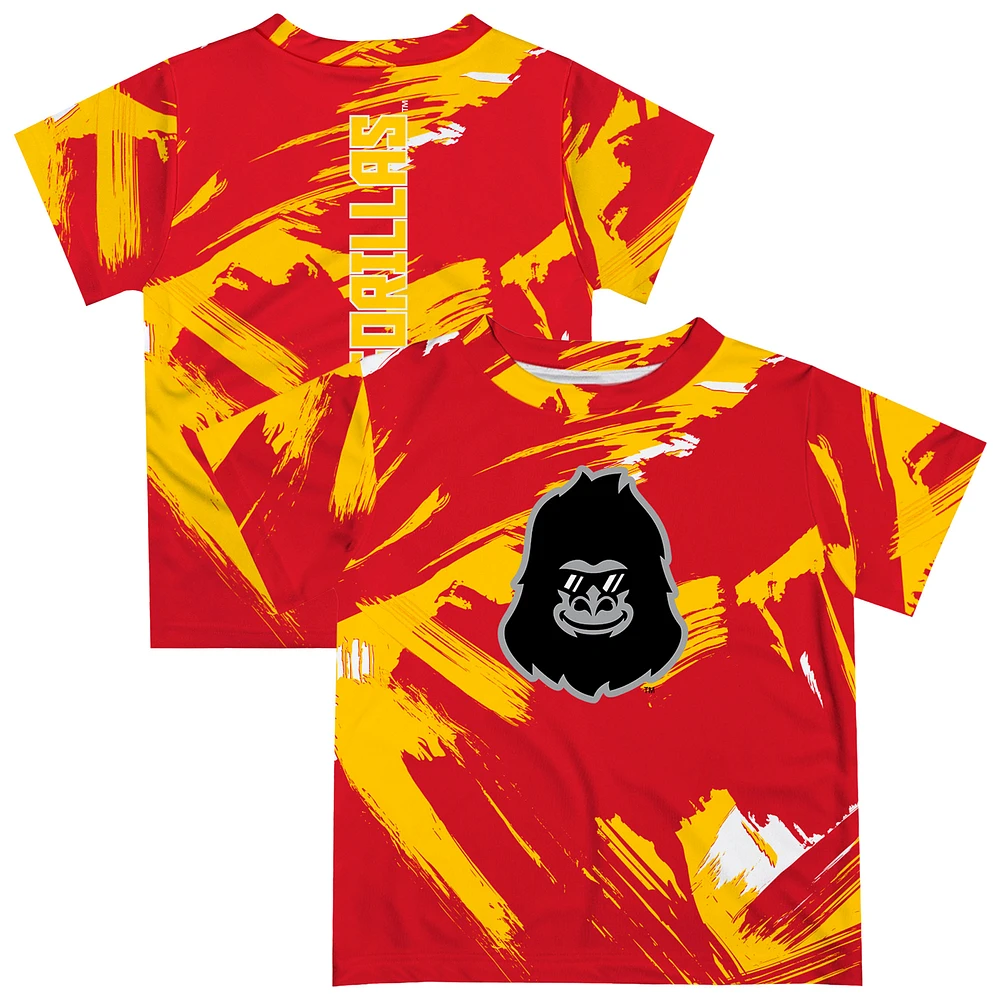 Youth Vive La Fete Crimson Pittsburg State Gorillas Paint Brush T-Shirt