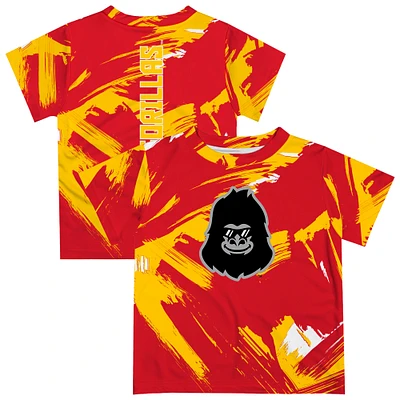 Youth Vive La Fete Crimson Pittsburg State Gorillas Paint Brush T-Shirt