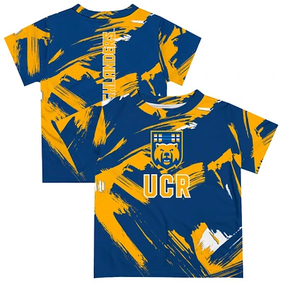 Youth Vive La Fete Blue UC Riverside Highlanders Paint Brush T-Shirt