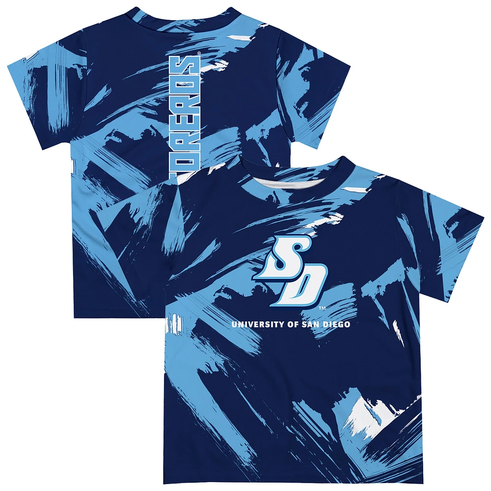 Youth Vive La Fete Navy San Diego Toreros Paint Brush T-Shirt
