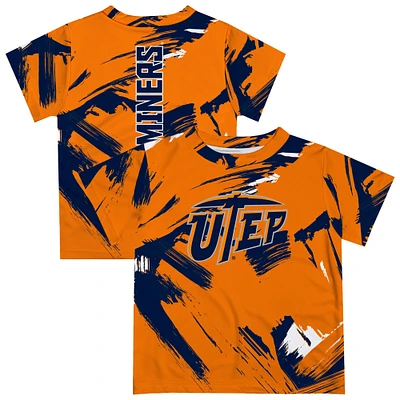 Youth Vive La Fete Orange UTEP Miners Paint Brush T-Shirt