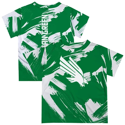 Youth Vive La Fete Green North Texas Mean Paint Brush T-Shirt