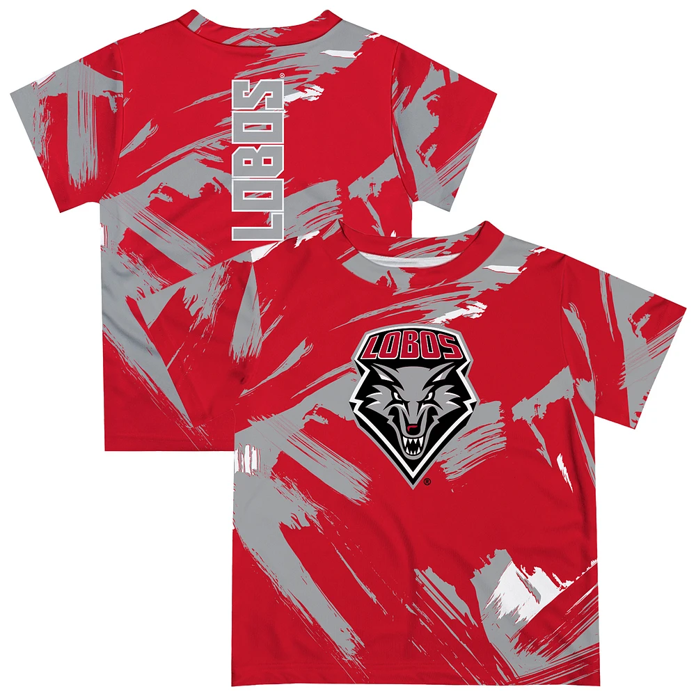 Youth Vive La Fete Cherry New Mexico Lobos Paint Brush T-Shirt