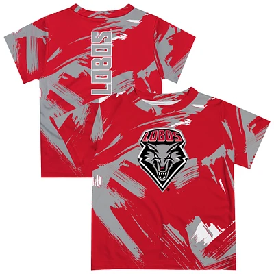 Youth Vive La Fete Cherry New Mexico Lobos Paint Brush T-Shirt