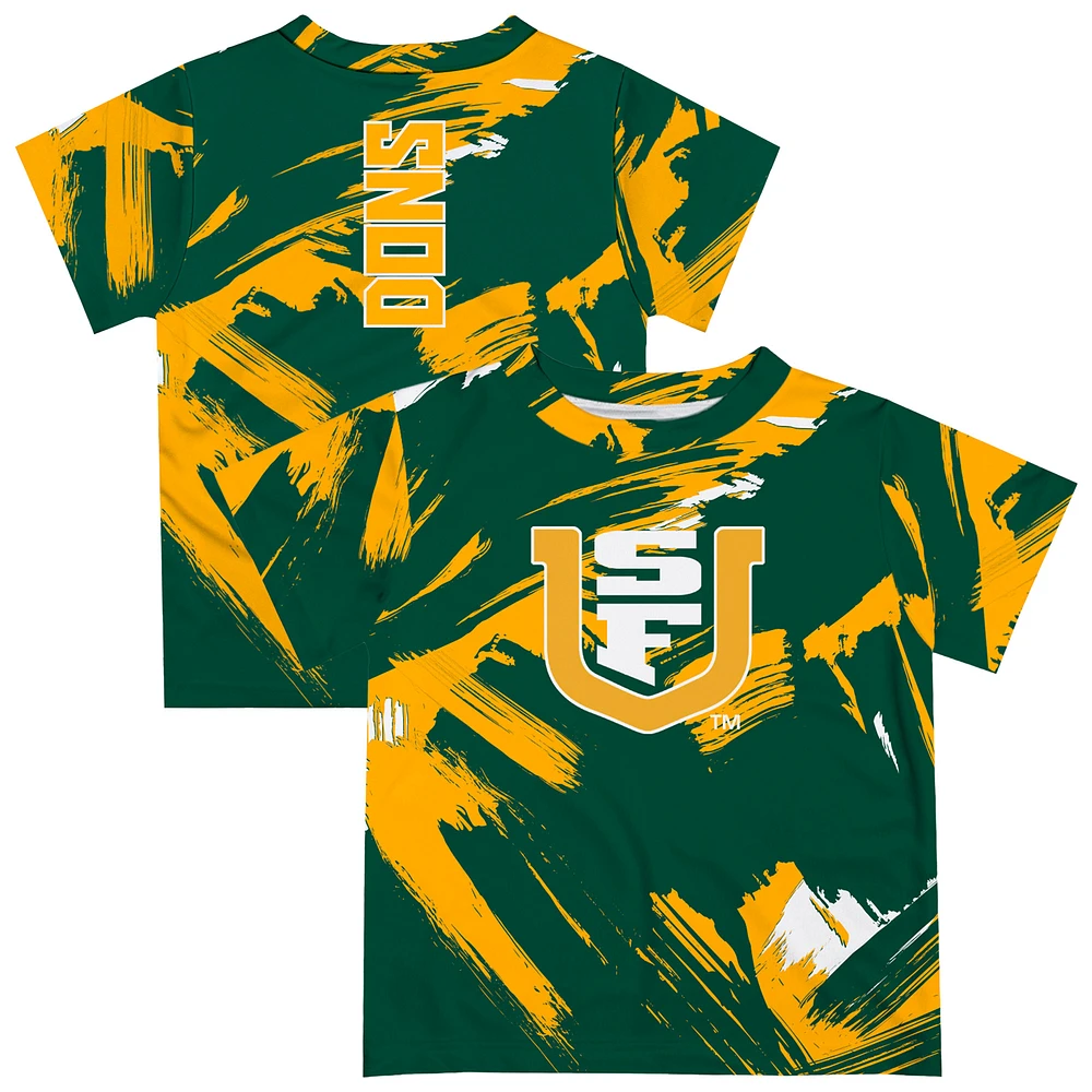 Youth Vive La Fete Green San Francisco Dons Paint Brush T-Shirt