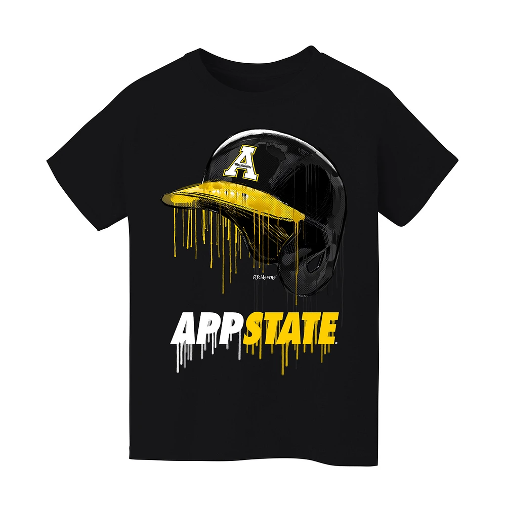 Youth Vive La Fete Black Appalachian State Mountaineers T-Shirt