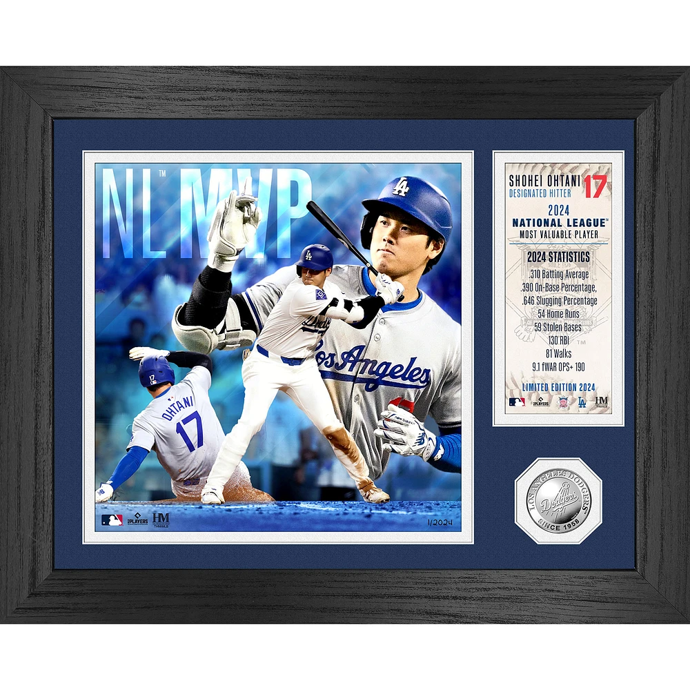 Highland Mint Shohei Ohtani Los Angeles Dodgers 2024 National League MVP 11" x 14" Silver Coin Ticket Photo Mint