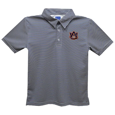 Toddler Vive La Fete Navy Auburn Tigers Pencil Stripe Polo