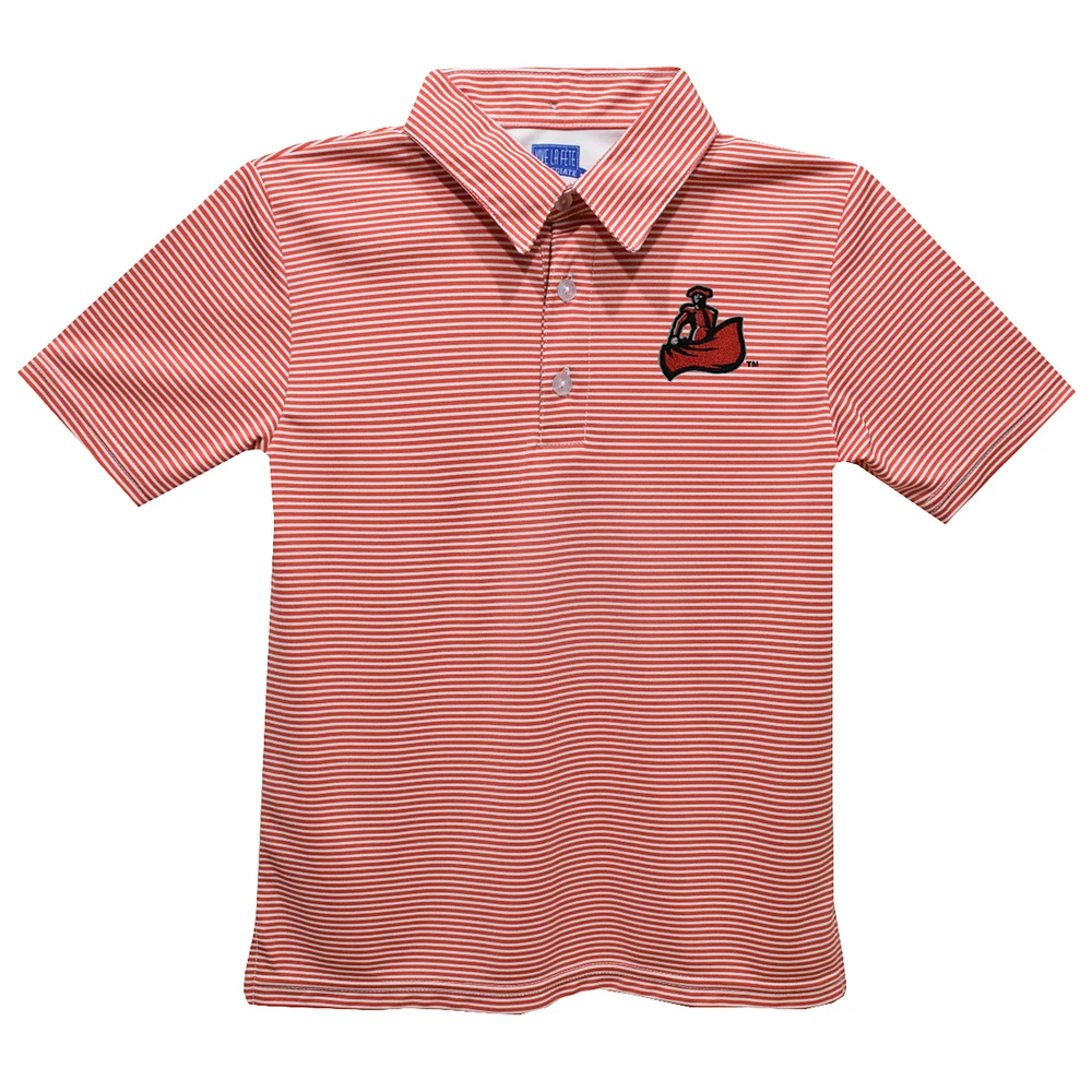 Toddler Vive La Fete Red Cal State Northridge Matadors Pencil Stripe Polo