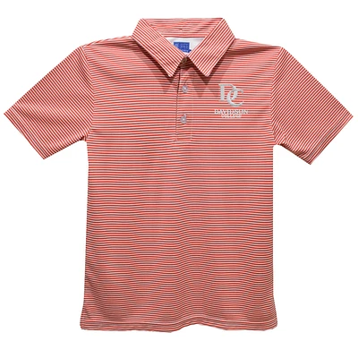 Toddler Vive La Fete Red Davidson Wildcats Pencil Stripe Polo