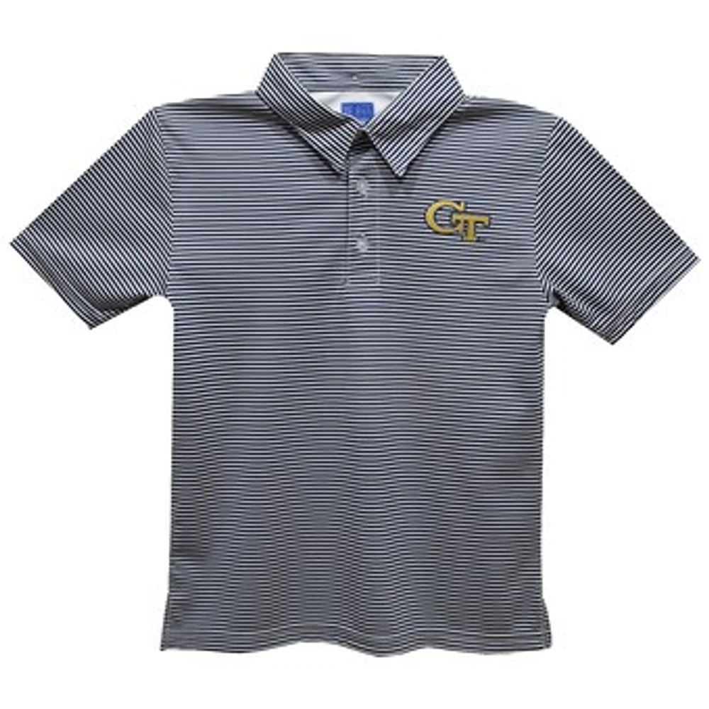 Toddler Vive La Fete Navy Georgia Tech Yellow Jackets Pencil Stripe Polo