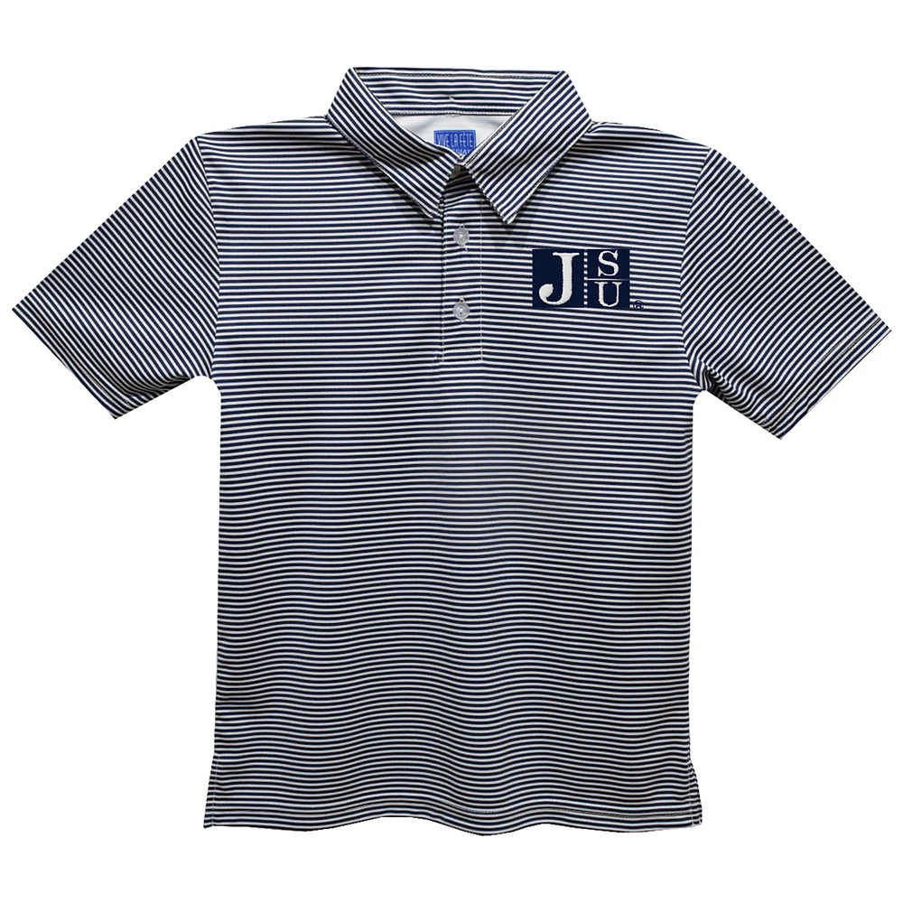 Toddler Vive La Fete Navy Jackson State Tigers Pencil Stripe Polo