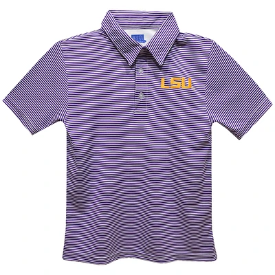 Toddler Vive La Fete Purple LSU Tigers Pencil Stripe Polo