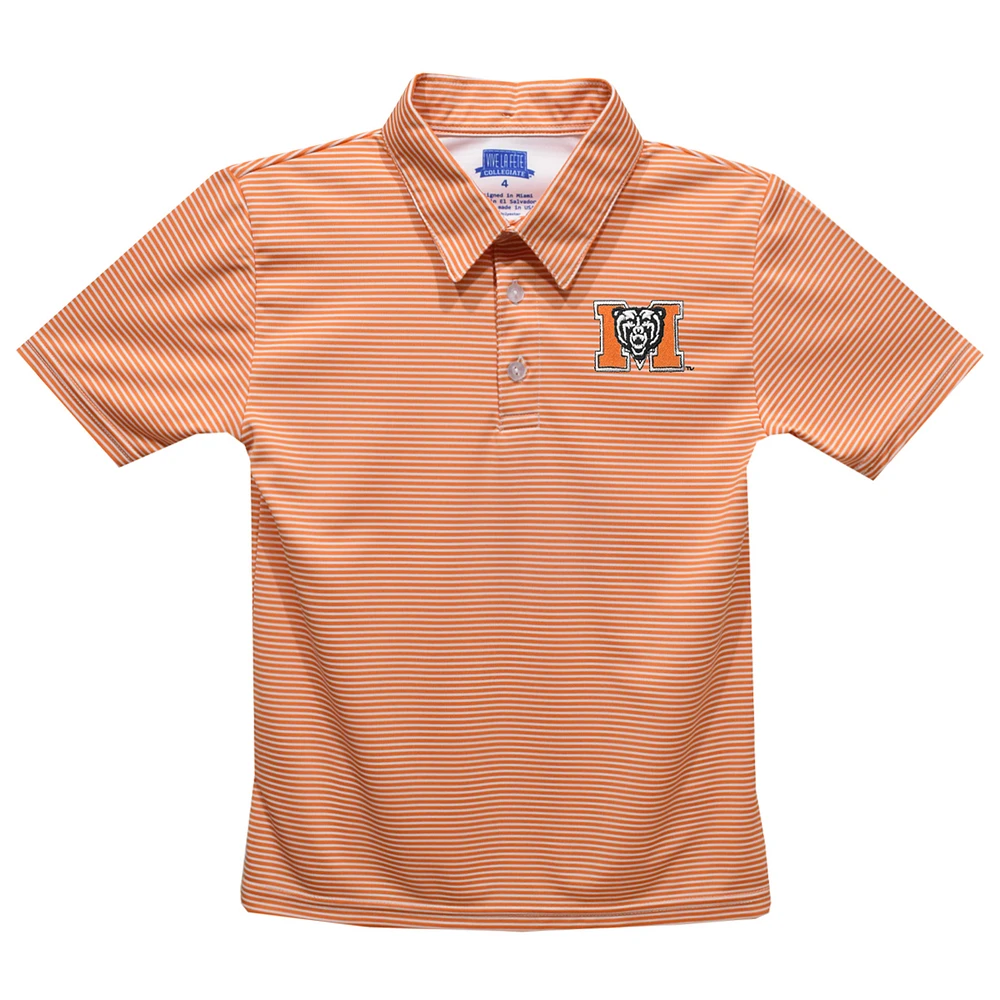 Toddler Vive La Fete Orange Mercer Bears Pencil Stripe Polo