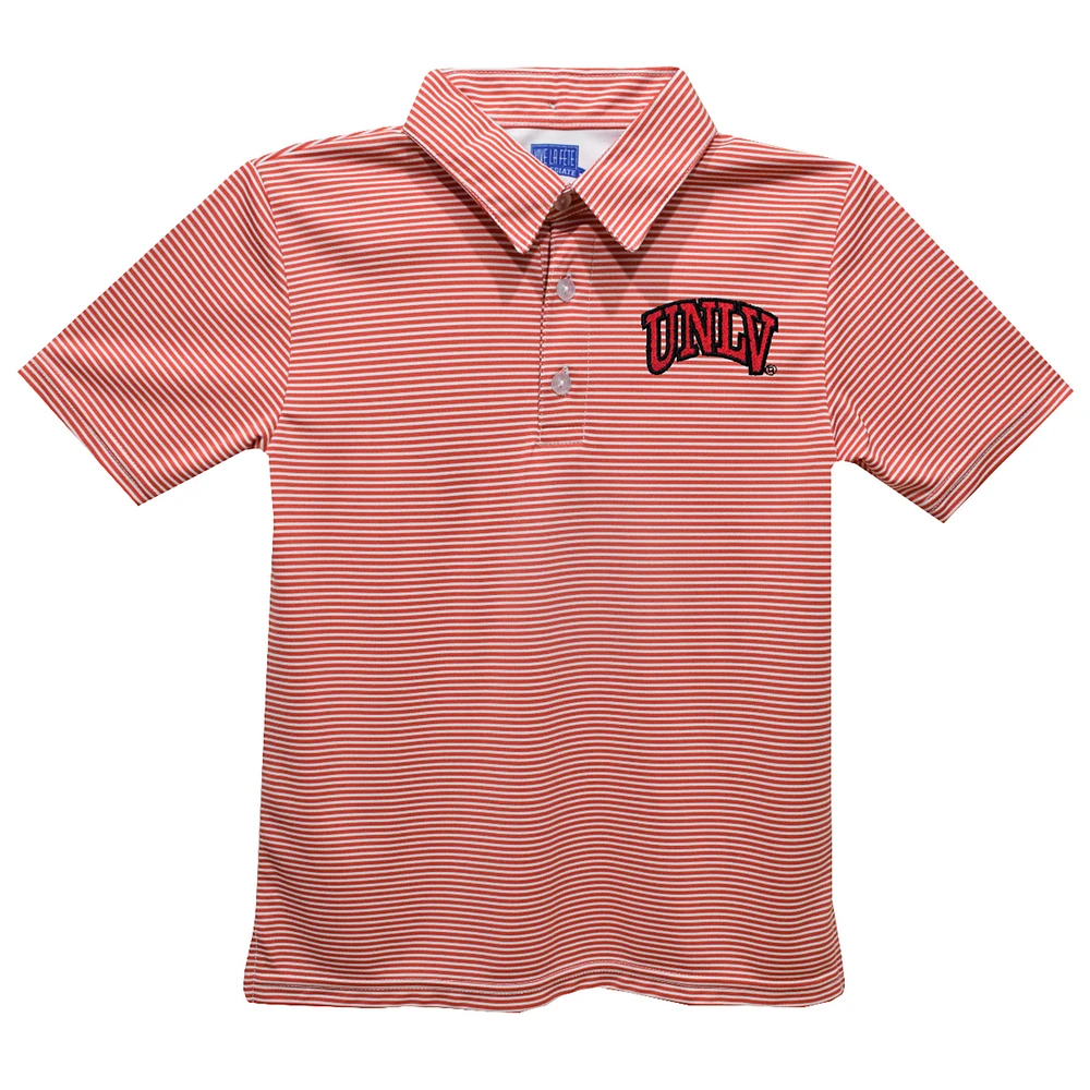 Toddler Vive La Fete Scarlet UNLV Rebels Pencil Stripe Polo