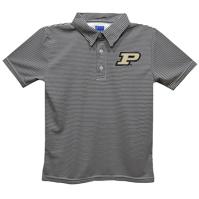 Toddler Vive La Fete Black Purdue Boilermakers Pencil Stripe Polo