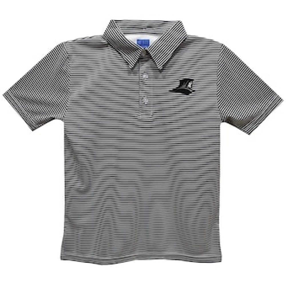 Toddler Vive La Fete Black Providence Friars Pencil Stripe Polo