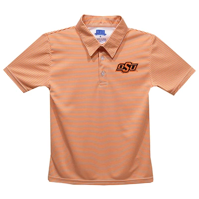 Toddler Vive La Fete Orange Oklahoma State Cowboys Pencil Stripe Polo