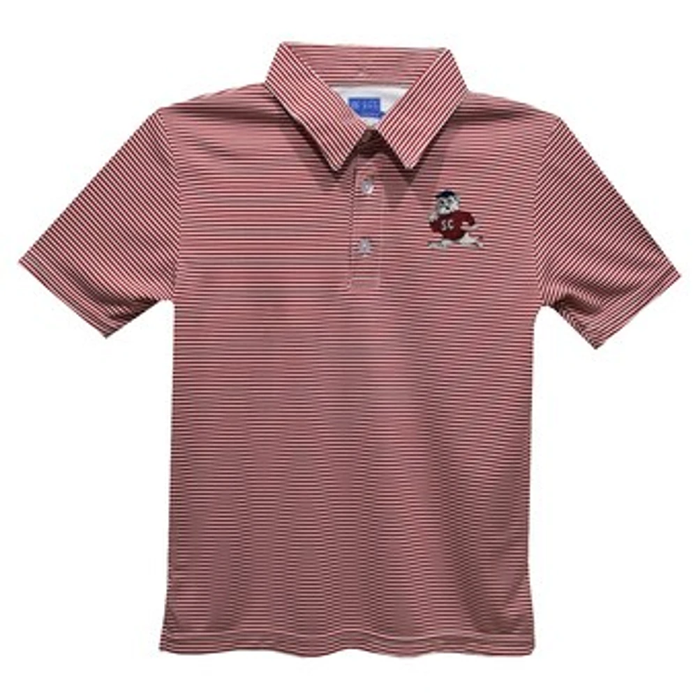 Toddler Vive La Fete Garnet South Carolina State Bulldogs Pencil Stripe Polo