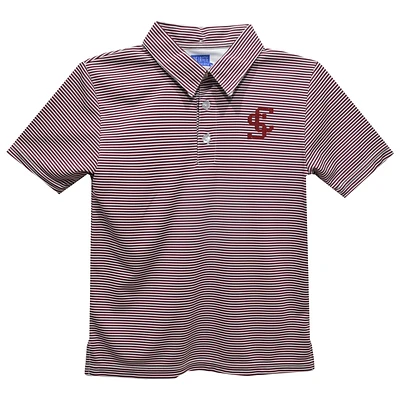 Toddler Vive La Fete Maroon Santa Clara Broncos Pencil Stripe Polo