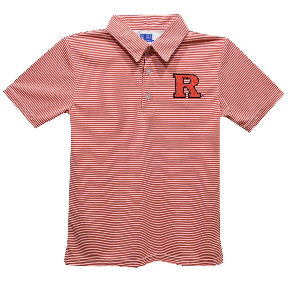 Toddler Vive La Fete Scarlet Rutgers Knights Pencil Stripe Polo
