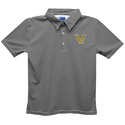 Toddler Vive La Fete Black Vanderbilt Commodores Pencil Stripe Polo