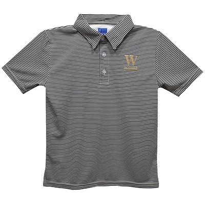 Toddler Vive La Fete Black Wofford Terriers Pencil Stripe Polo