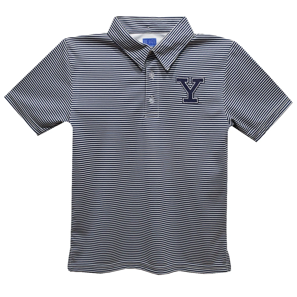 Toddler Vive La Fete Navy Yale Bulldogs Pencil Stripe Polo