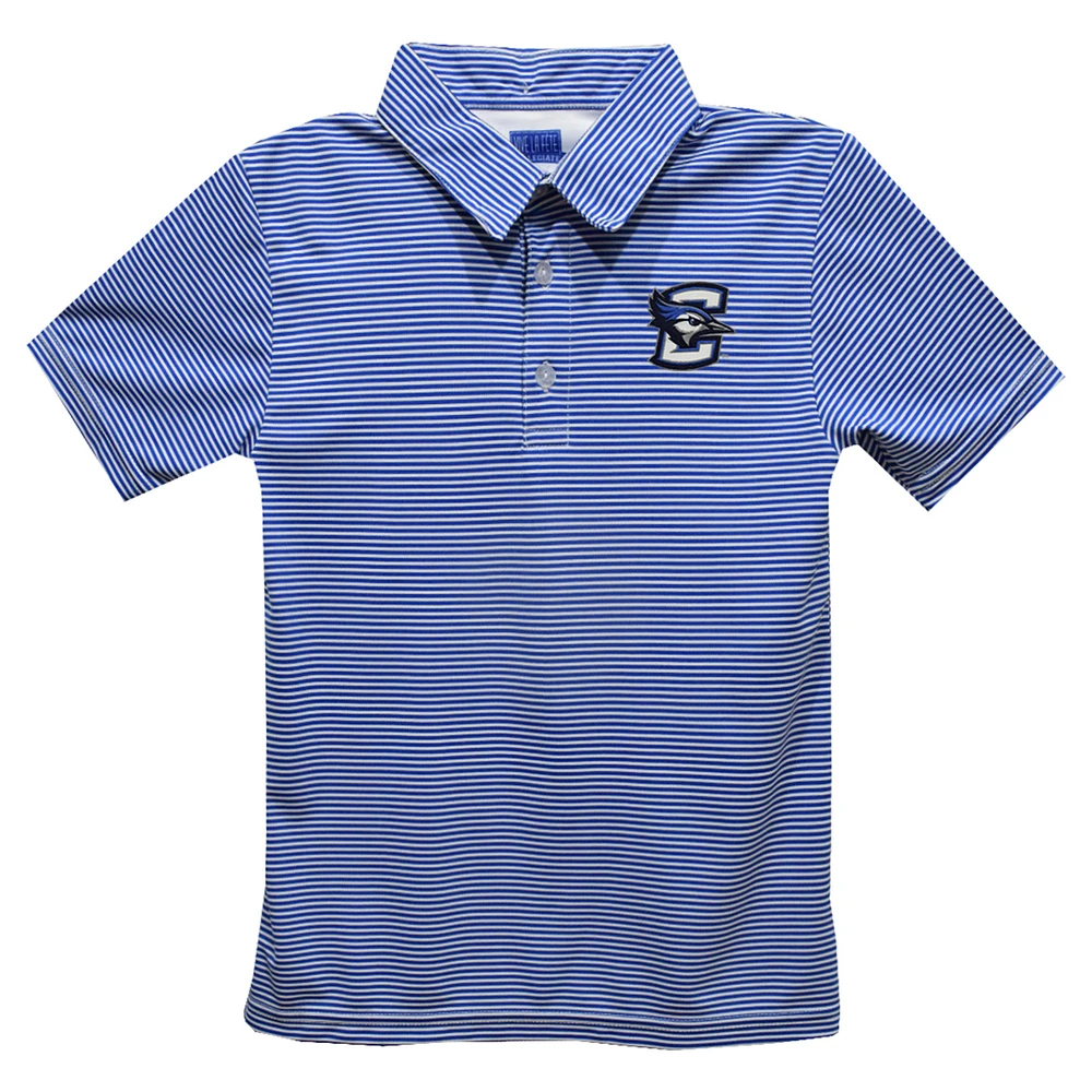 Youth Vive La Fete Blue Creighton Bluejays Pencil Stripe Polo