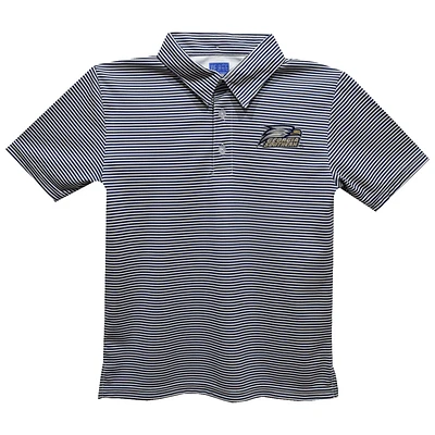 Youth Vive La Fete Navy Georgia Southern Eagles Pencil Stripe Polo