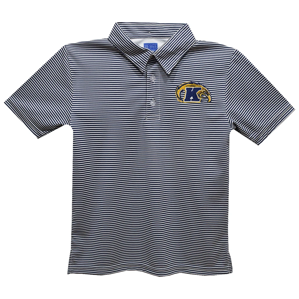 Youth Vive La Fete Blue Kent State Golden Flashes Pencil Stripe Polo