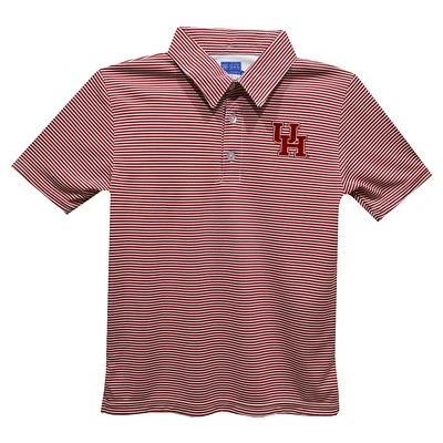 Youth Vive La Fete Red Houston Cougars Pencil Stripe Polo