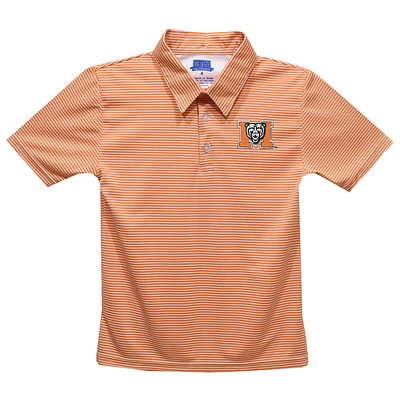 Youth Vive La Fete Orange Mercer Bears Pencil Stripe Polo