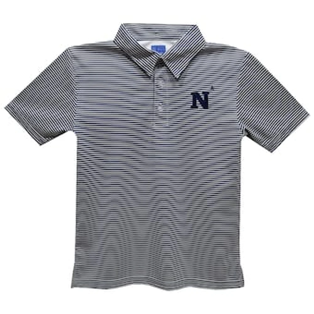 Youth Vive La Fete Navy Midshipmen Pencil Stripe Polo