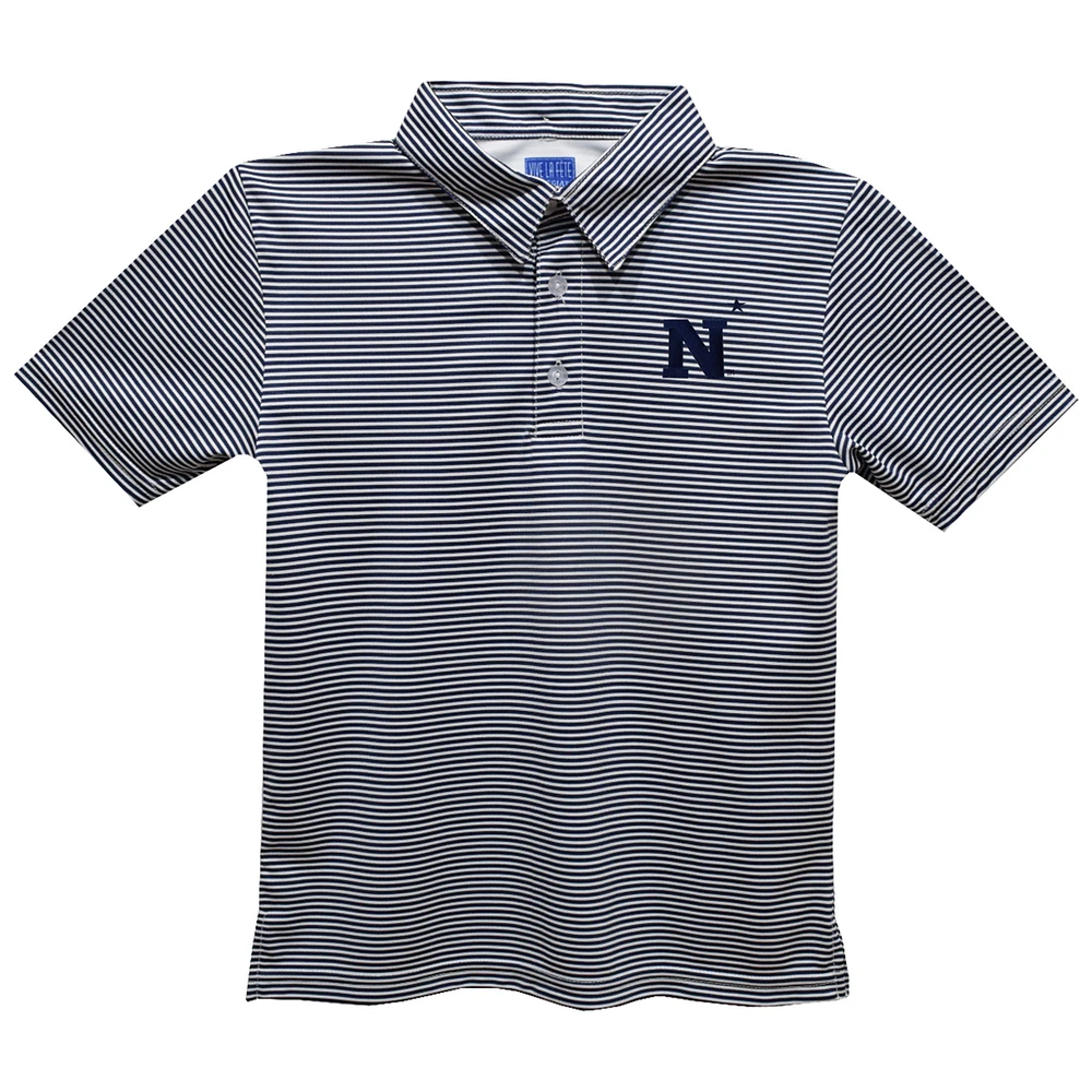 Youth Vive La Fete Navy Midshipmen Pencil Stripe Polo