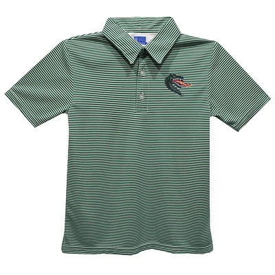 Youth Vive La Fete Green UAB Blazers Pencil Stripe Polo