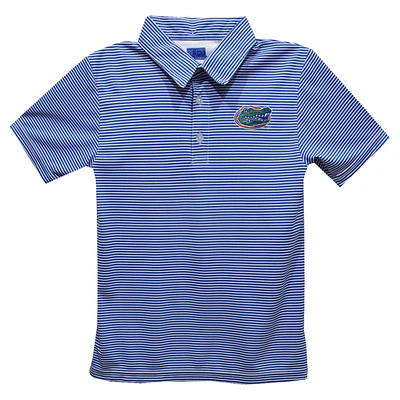 Youth Vive La Fete Royal Florida Gators Pencil Stripe Polo