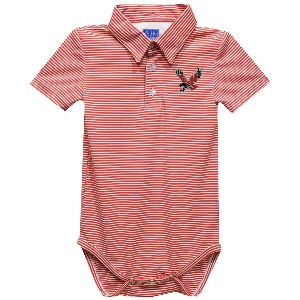 Infant Vive La Fete Red Eastern Washington Eagles Polo Pencil Stripe Bodysuit